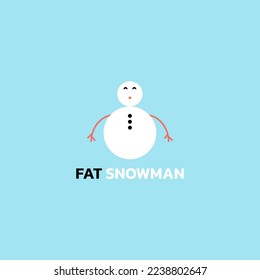 A simple snowman logo with a fat body shape.