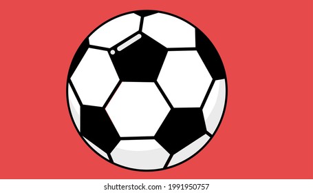Simple Soccer Ball con color blanco negro