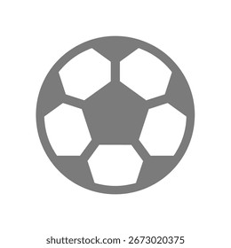 Einfaches Fußball-Vektorsymbol. Symbol für das Glyphenpiktogramm.