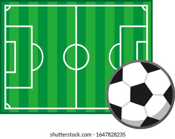 Simple soccer field illustration
