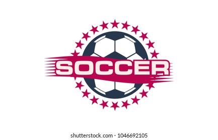 Simple Soccer Football Badge Logo Designs Stock Vector (Royalty Free ...