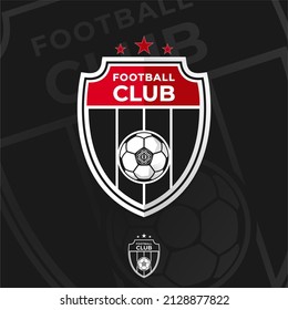 Simple soccer football logo design template