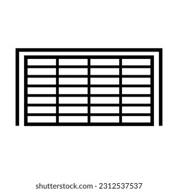 Simple soccer goal icon. Vector.