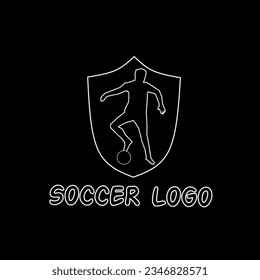 A simple soccer logo equipped with a shield