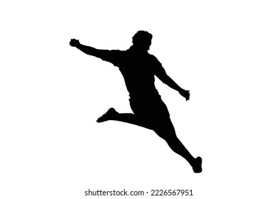 Simple soccer silhouette from the back