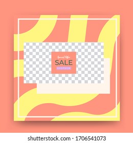 Simple social media banner with wavy background, Can be used for promotional purpose.