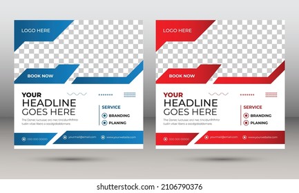 Simple Social Media Business Post Design With Two Design