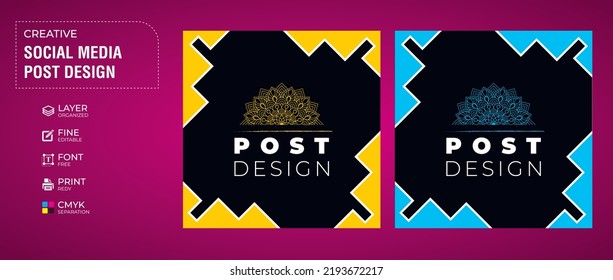 Simple social media Post creation background design