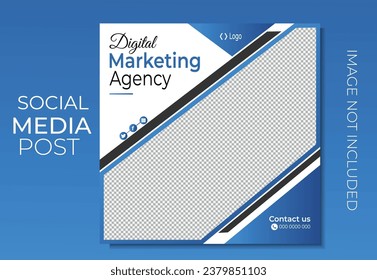 simple Social media post design template . 