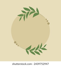 Simple social media post nature with  pastel background. Wallpaper design for social media posts. Paper background in minimal trendy flat style with copy space for text.