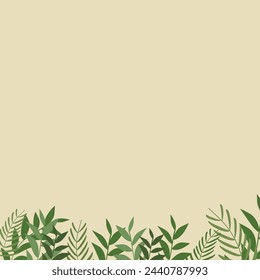 Simple social media post nature with  pastel background. Wallpaper design for social media posts. Paper background in minimal trendy flat style with copy space for text.