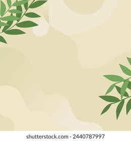 Sencillo post de redes sociales de naturaleza con fondo pastel. Diseño de fondo de pantalla para publicaciones en redes sociales. Fondo de papel en estilo plano de moda mínima con espacio de copia para el texto.