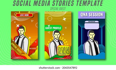 Simple Social Media Story Template for Special Guest 