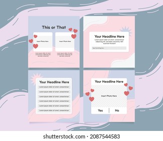 Simple Social Media Template Pack, Perfect For Post, Easy Editable