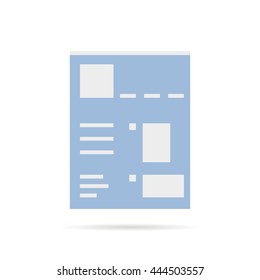simple social network page template. concept of web text book, corporate talking, client, promo, global blogging, linked. flat style trend modern logo design vector illustration on white background
