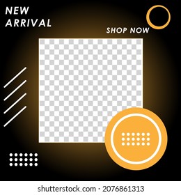 Simple social post media template vector design