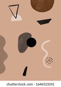 Simple social print media frame for promotion. Abstract minimalist nordic poster for home decor. Contemporary abstract shapes and scribble. 
