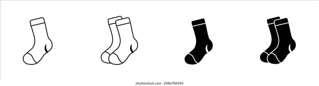 Simple sock icon on white background