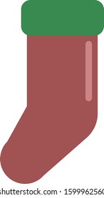 simple sock using green and red color