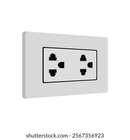 Simple socket flat vector design isolated on a white background