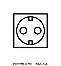 Simple socket line icon. Stroke pictogram. Vector illustration isolated on a white background. Premium quality symbol. Vector sign for mobile app and web sites.