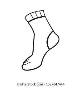 Simple socks icon line vector