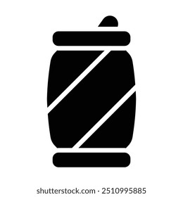 Simples refrigerante pode ícone sólido. O ícone pode ser usado para sites, modelos de impressão, modelos de apresentação, ilustrações, etc