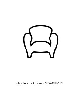 simple sofa line vector flat illustration design