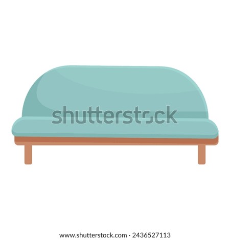 Simple sofa store icon cartoon vector. Furniture design. New office model