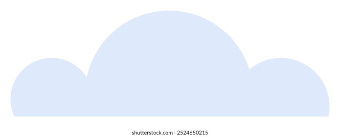 A simple, soft blue cloud shape with rounded edges. Ideal for weather graphics, nature-themed designs, kid-friendly illustrations, minimalist art, and educational materials. Clean minimal style.