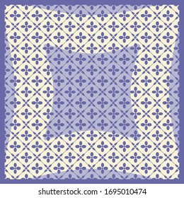 Simple soft color motif for scarf design