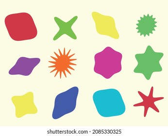simple, soft, flexible, splash shapes 
