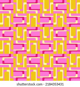 Simple soft geometric shapes will decorate any surface or thing and make it attractive. Abstract seamless pattern for prints, textile, web, advertising and any design projects.