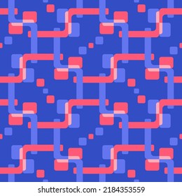 Simple soft geometric shapes will decorate any surface or thing and make it attractive. Abstract seamless pattern for prints, textile, web, advertising and any design projects.