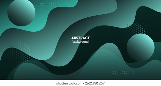 Diseño de fondo texturizado degradado verde suave simple con fondo ondulado en estilo 3D. Vector Eps10
