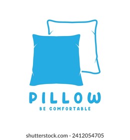 Modelo simple de logotipo de almohada suave diseño ilustración vectorial.logotipo adecuado para la decoración del hogar tiendas y empresas de electrodomésticos