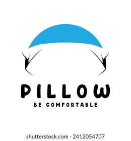 Simple Soft Pillow logo template design vector illustration.logo suitable for home decor store and household appliance businesses