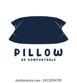 Simple Soft Pillow logo template design vector illustration.logo suitable for home decor store and household appliance businesses