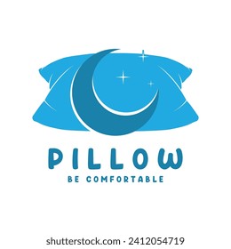 Modelo simple de logotipo de almohada suave diseño ilustración vectorial.logotipo adecuado para la decoración del hogar tiendas y empresas de electrodomésticos