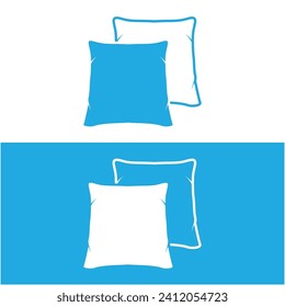 Modelo simple de logotipo de almohada suave diseño ilustración vectorial.logotipo adecuado para la decoración del hogar tiendas y empresas de electrodomésticos