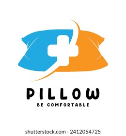 Simple Soft Pillow logo template design vector illustration.logo suitable for home decor store and household appliance businesses