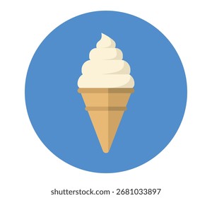 Vetor de ilustração de sorvete simples e macio