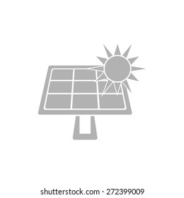 Simple solar battery icon.