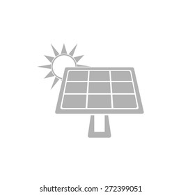 Simple solar battery icon.