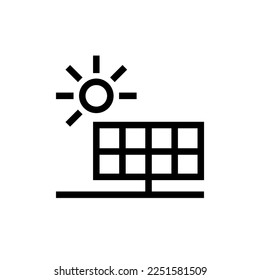 ein einfaches Solarpaneel-Symbol, Vektorgrafik einzeln