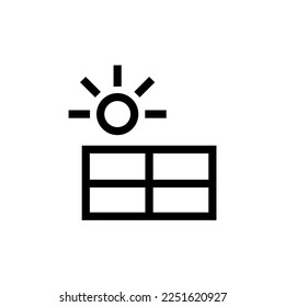simple solar energy panel icon vector isolated illustration