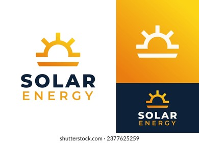 Plantilla de diseño de promoción de marca con logotipo de energía renovable y sostenible solar solar solar solar simple