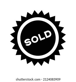 Simple sold stamp or badge vector design
