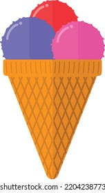 Simple and solid ice cream icon