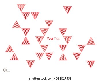 Simple Solid Red Color Triangles Wallpaper Design For Your Magazine Layout